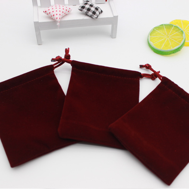 7*9cm flannel bunt pocket mobile phone protective bag jewelry bag printable LOGO wooden comb bunt flannel bag