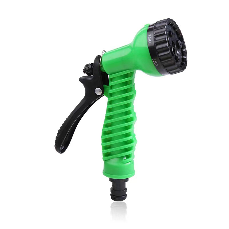 Household Seven-function Water Gun Shower Garden Water Gun Plastic Car Washing Cleaning Tool Telescopic Water Pipe Water Gun Head