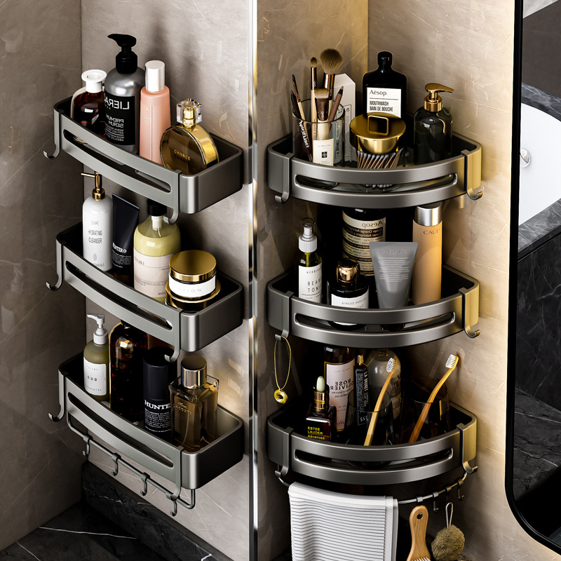 Bathroom Corner Rack Punch-free Toilet Toilet Restroom Bathroom Storage Rack Tripod Corner Storage Rack