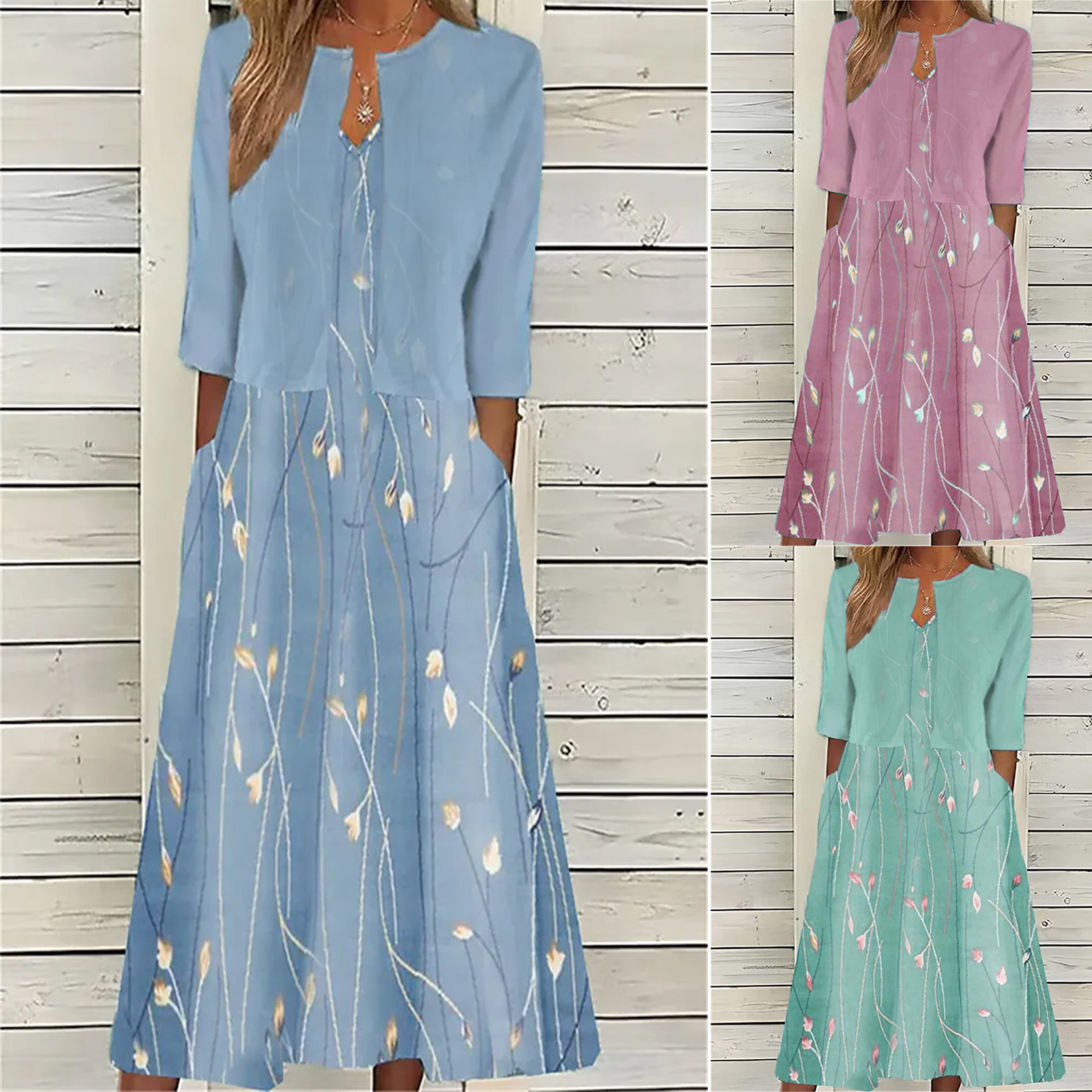 2025 foreign trade Amazon AliExpress ebay ladies light mature temperament elegant long skirt two-piece dress