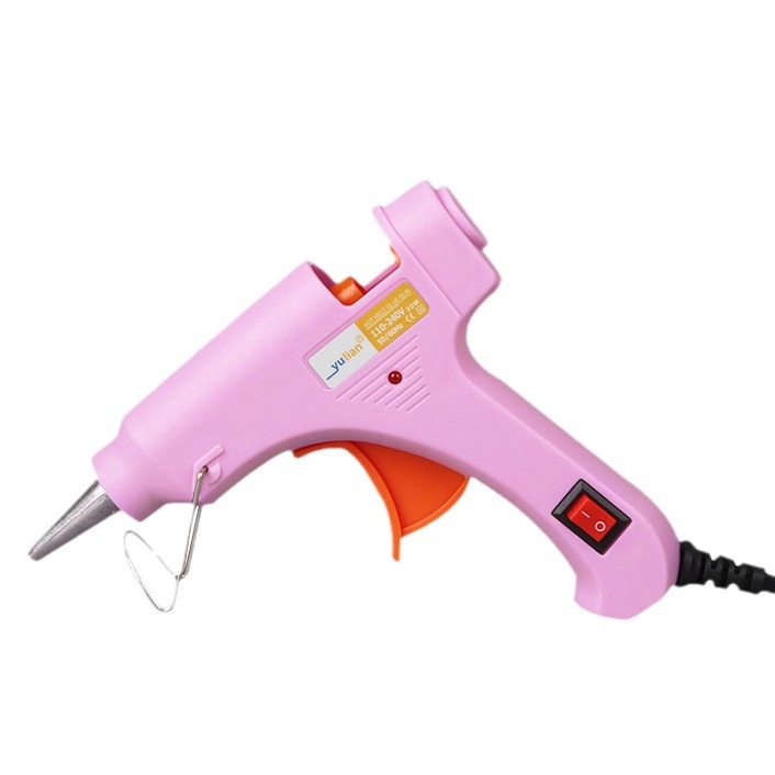 Cross-border handmade DIY hot melt glue gun for children multi-color handmade glue gun 20W household hot melt glue grab glue stick