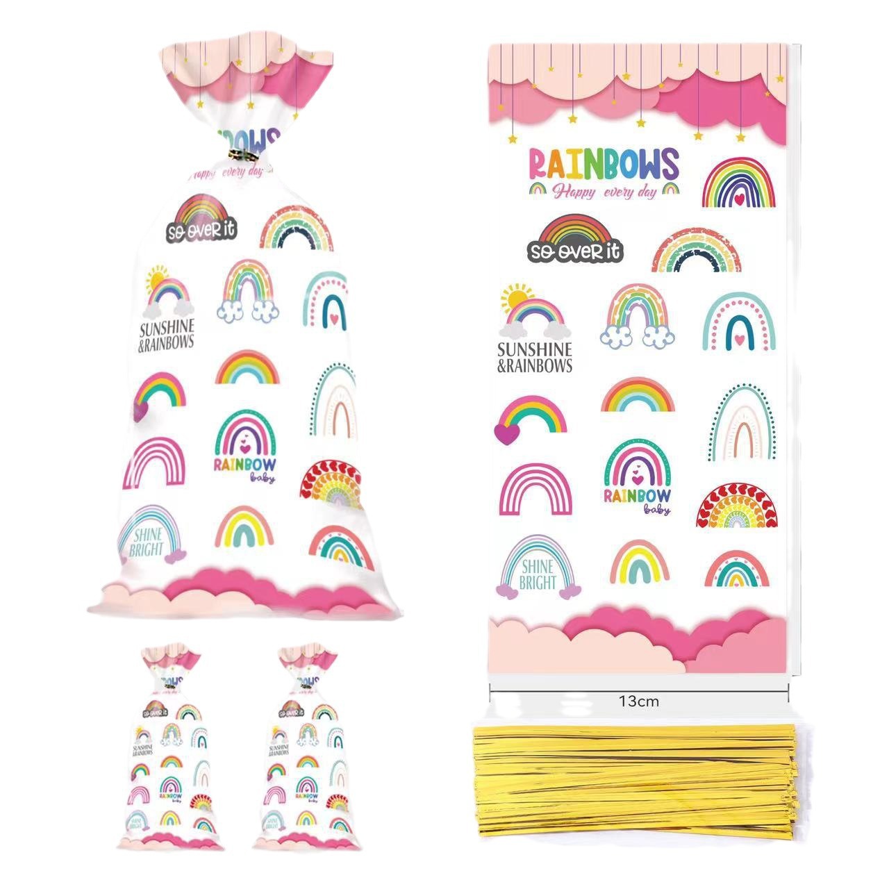 Original New Amazon Rainbow Series candy bag children's birthday party gift bag Christmas gift packaging bag