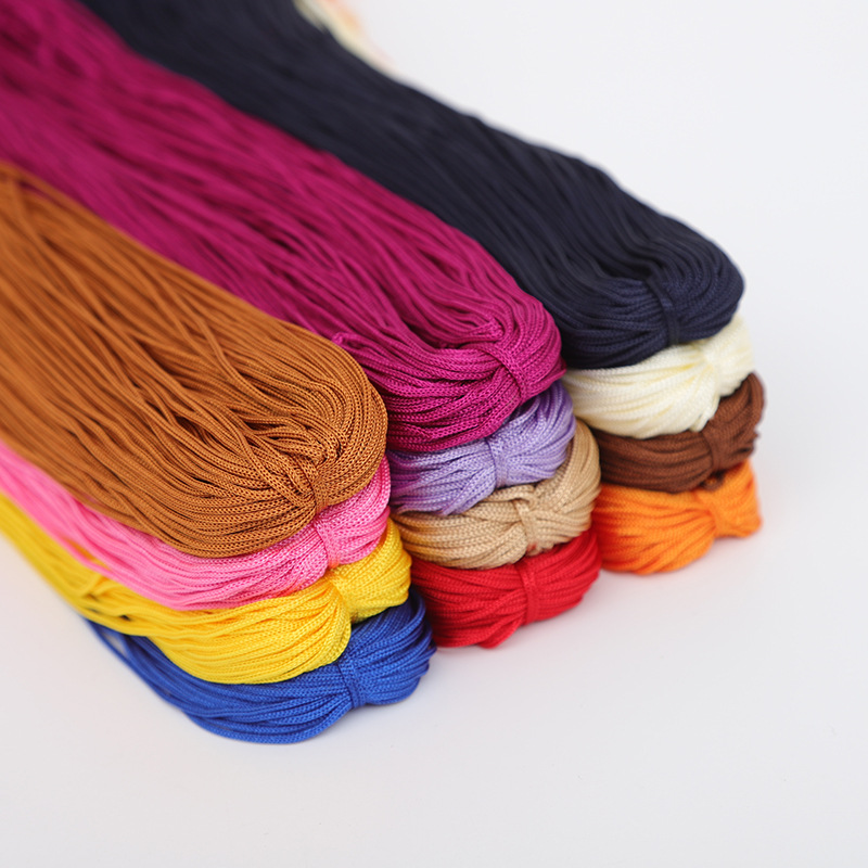 Upgraded hollow thread bright silk thread hook shoe bag thread Chinese knot hand-woven wool nylon thread factory wholesale