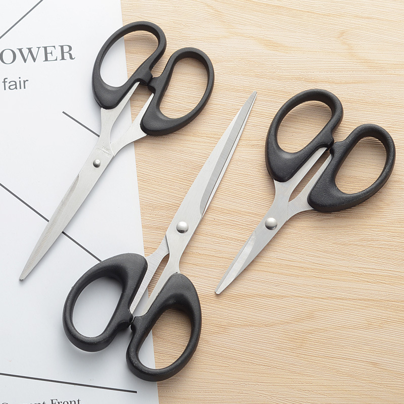 Spot supply stainless steel household scissors office stationery scissors children's safety scissors student hand scissors wholesale