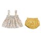 2024 Baby Summer Skirt suit Girl Baby Clothes 0-2 Years Old Baby Plaid Slip Skirt Two-piece Set