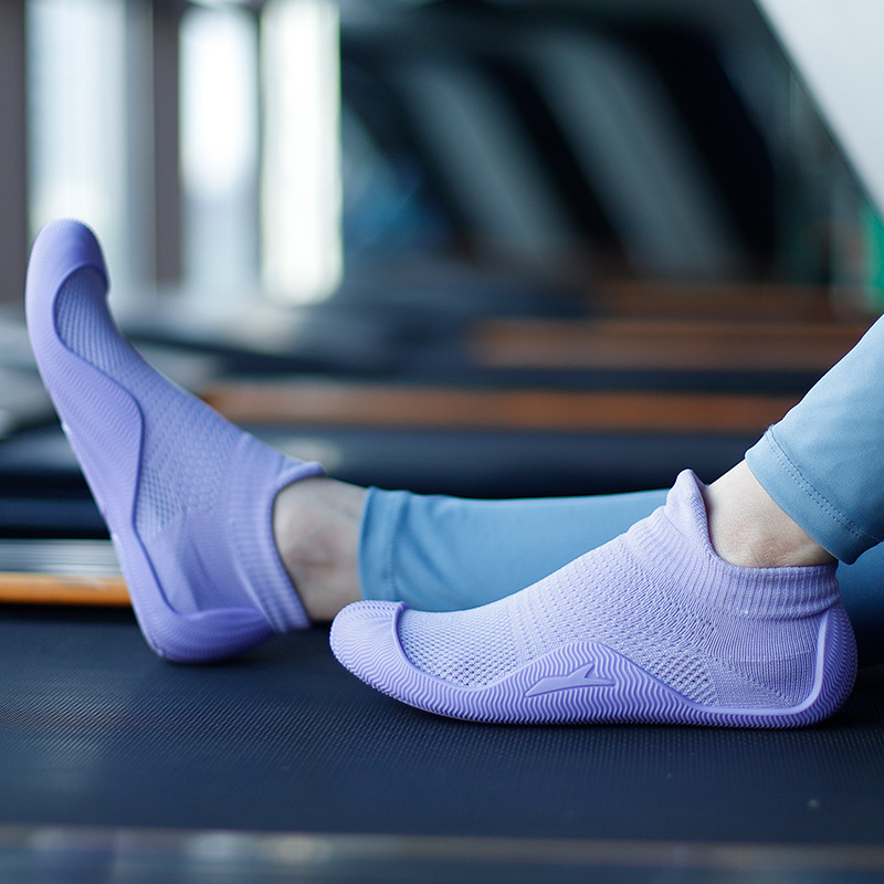 Goren Shark 3D Breathable Shoes Indoor Fitness Shoes Couple Non-slip Soft Bottom Rope Skipping Jumping Running Shoes Women's Yoga Training