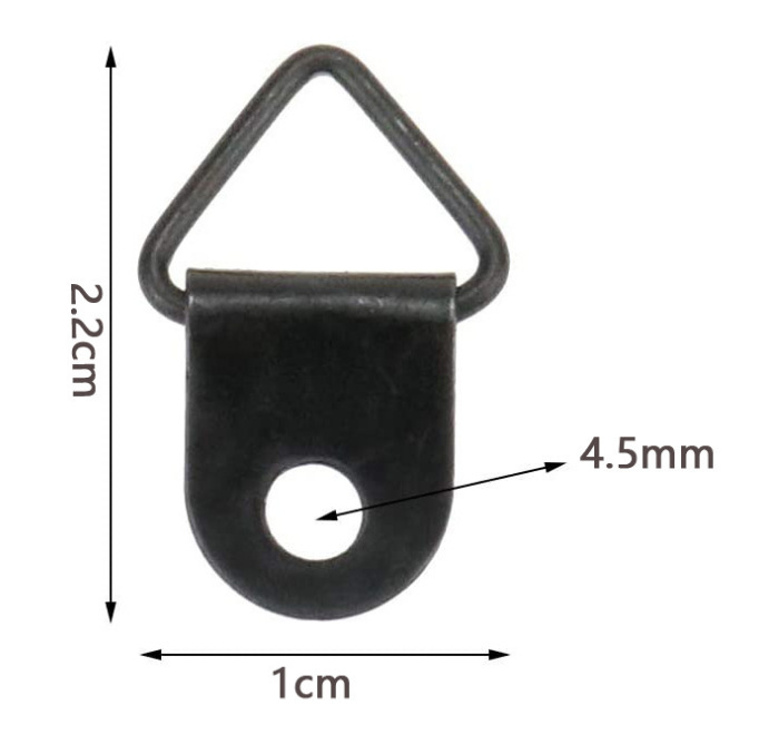 Iron small triangle hook with screw photo frame piece hanging for clock painting artwork photo frame Photo Nail