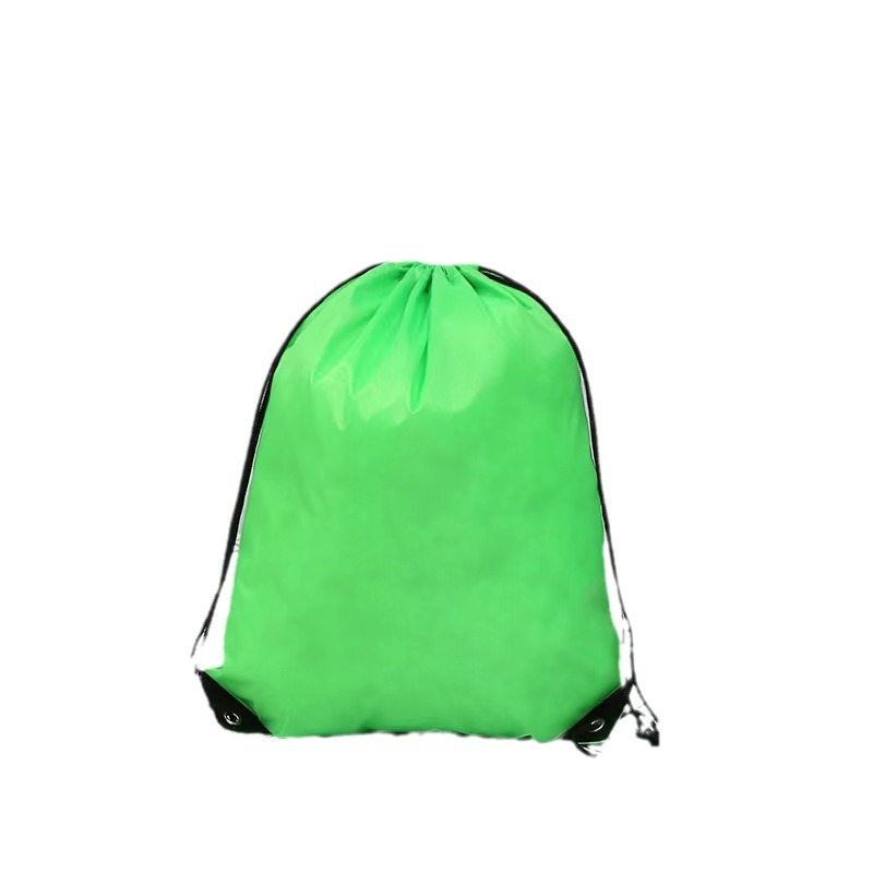 in stock Polyester 210d Blank Bundle Pocket Storage Drawstring Men's and Women's Backpack Bag Printable LOGO Simple Bag