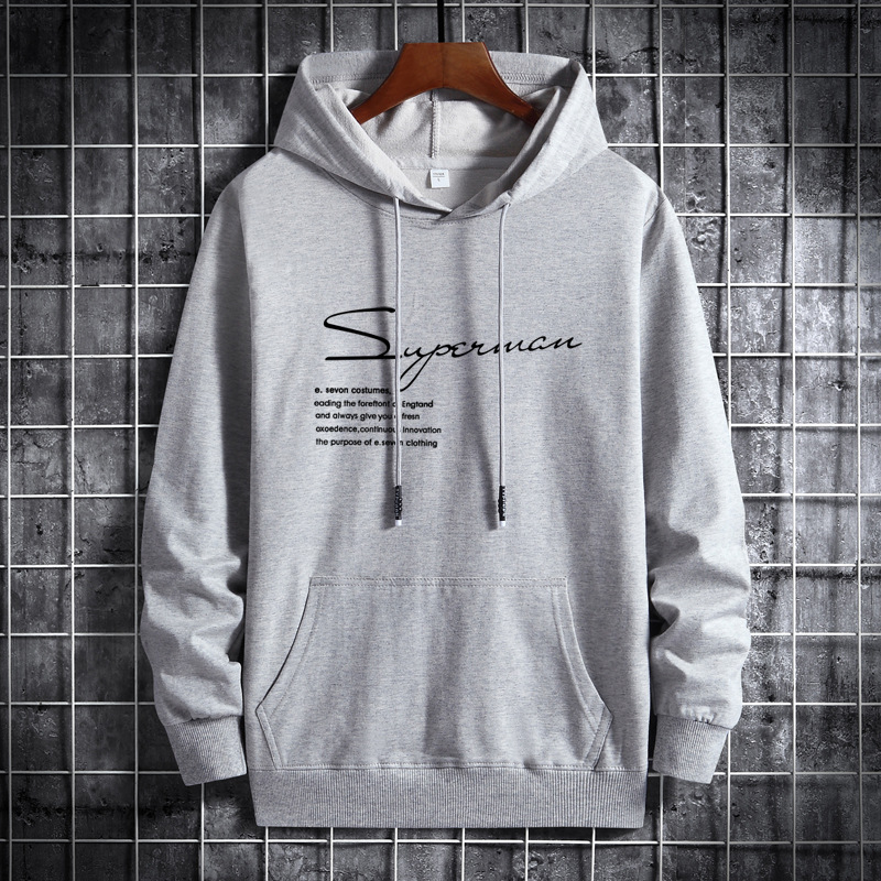 2021 New Spring and Autumn Sweater men's hooded trendy Korean style handsome loose student pullover hoodie jacket