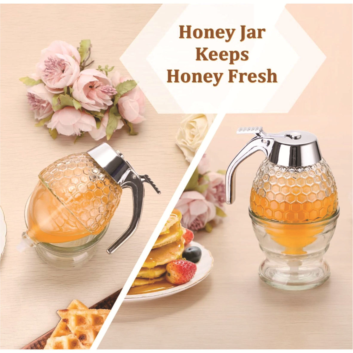 Cross-border New Honey Syrup Dispenser Syrup Squeezer Juice Dispenser Storage Tank Honey Tank TV Product