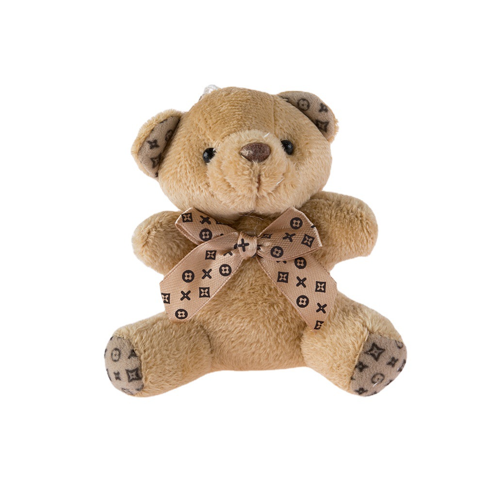 Cute Little Bear Keychain Girl's Bag Pendant Bow Tie Little Bear Pendant Little Bear Doll Wedding Throw