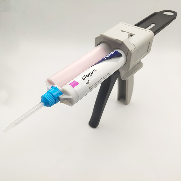 Dental mixing head light body silicone rubber temporary crown and bridge material mixing head mixing tube 1:1 short