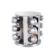 Cross-Border Popular 360 Rotating Spice Rack Square Spice Bottle Round Spice Jar Stainless Steel Spice Rack Set