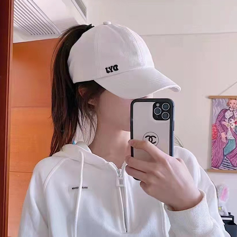 Genuine Korean ins high ponytail baseball cap Women's sunshade sunscreen cap empty top cap sports cap DYJ
