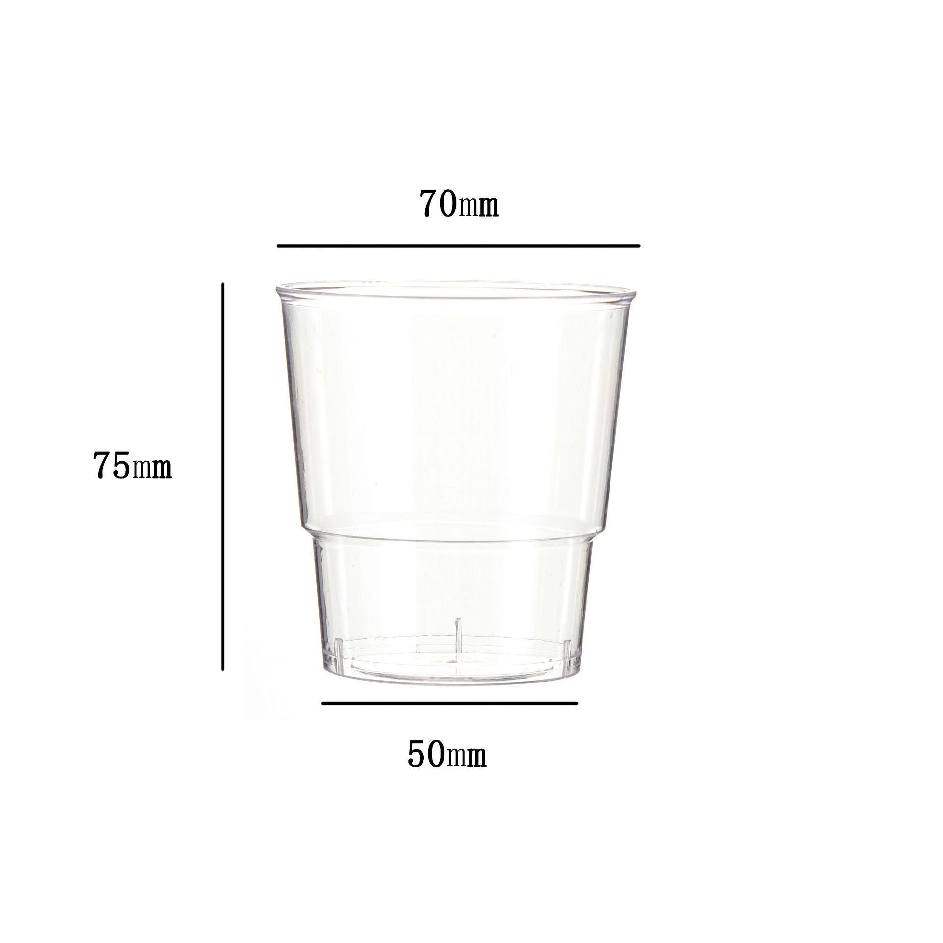 Factory spot direct batch 200ml disposable PS hard plastic thickened transparent drink Crystal aviation step Cup Logo