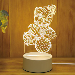 Wholesale 3D Nightlight USB Kids Cartoon Christmas Gift Nightlight Handwritten Acrylic Colorful Remote Control Table Lamp