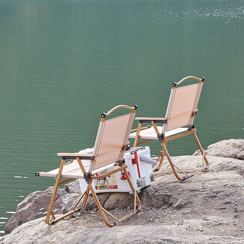 Kermit Chair Outdoor Folding Chair Portable Camping Chair Field Fishing Aluminum Alloy Stool Beach Picnic Camping