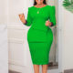 D388 Amazon European and American Cross-border Fashion Women's Temperament Tongle Wrap Hip Pencil Skirt OL African Foreign Trade Dress