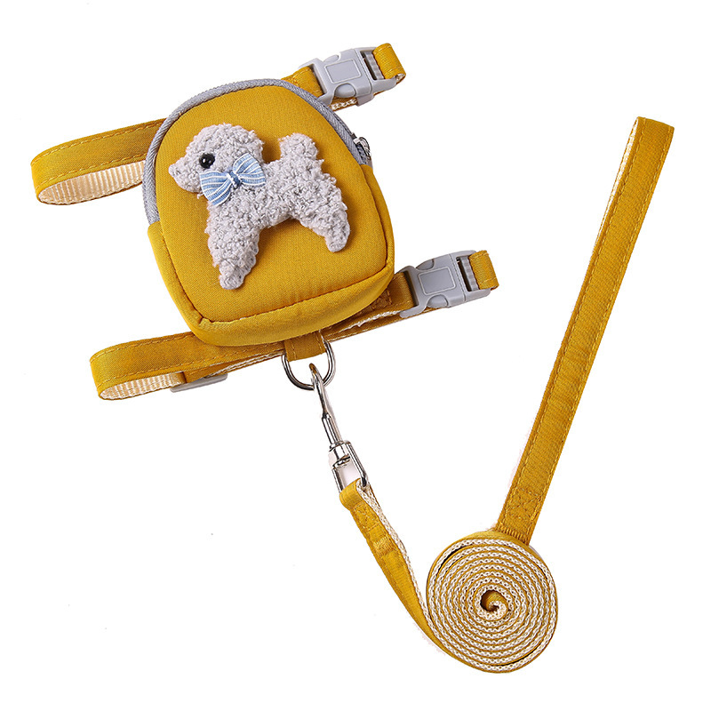 Pet Backpack Teddy Bear Leash Cat Dog Chest Strap Dog Chain Walking Rope Pet Snack Bag Dog Rope