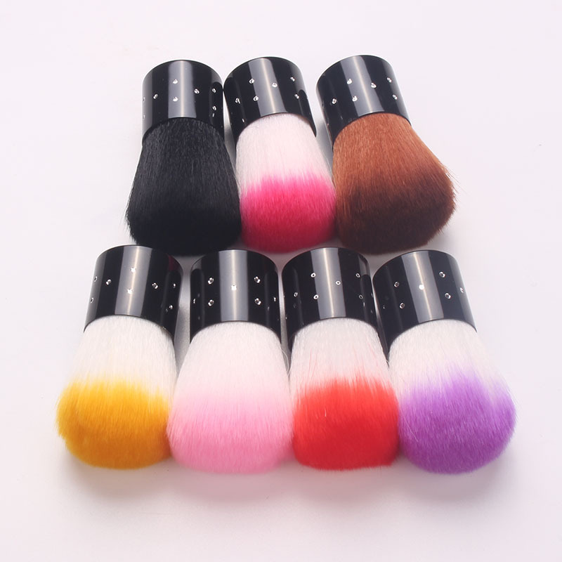 Cross-border nail powder dust brush cleaning brush mushroom head round head brush nail dust cleaning soft fur nail tools