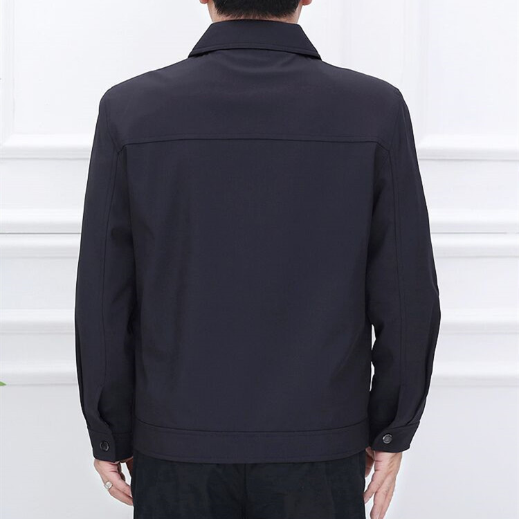 Casual Dad's Lapel Jacket Men's Spring and Autumn Men's Jacket Men's Clothes Men's Loose Thin Top