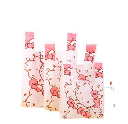 Cartoon Kitty plastic packing bag cute big-eared rabbit cute tiger take-out universal bag dessert jewelry bag