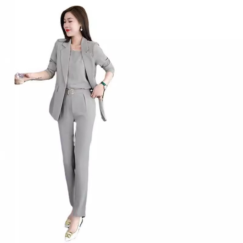 Fashion suit suit women's autumn new western style casual temperament slimming design suit business wear three-piece suit