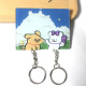 Adhesive key chain-two dogs