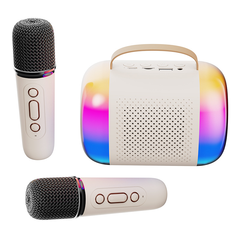 Cross-border hot sale mini karaoke microphone speaker universal karaoke family ktv Bluetooth audio integrated microphone