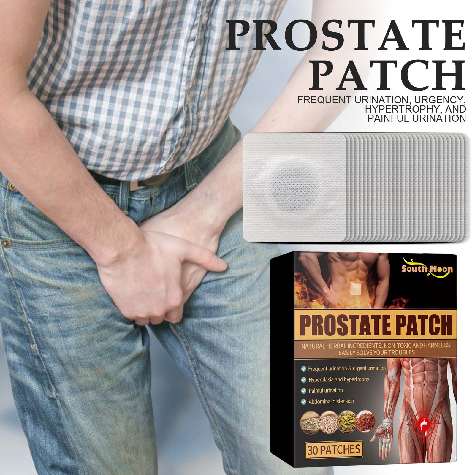 South Moon Men's Body Care Patch Men's Body Relief Exterior Gentle Repair Patch