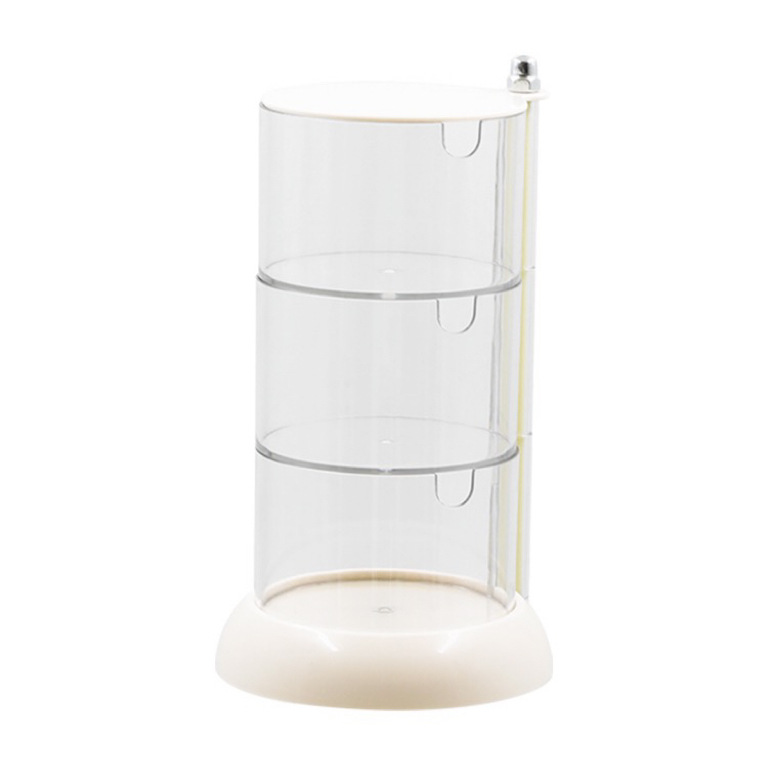 Factory direct puff storage box rotating dustproof beauty makeup egg cosmetic cotton rack desktop transparent frame air cushion box