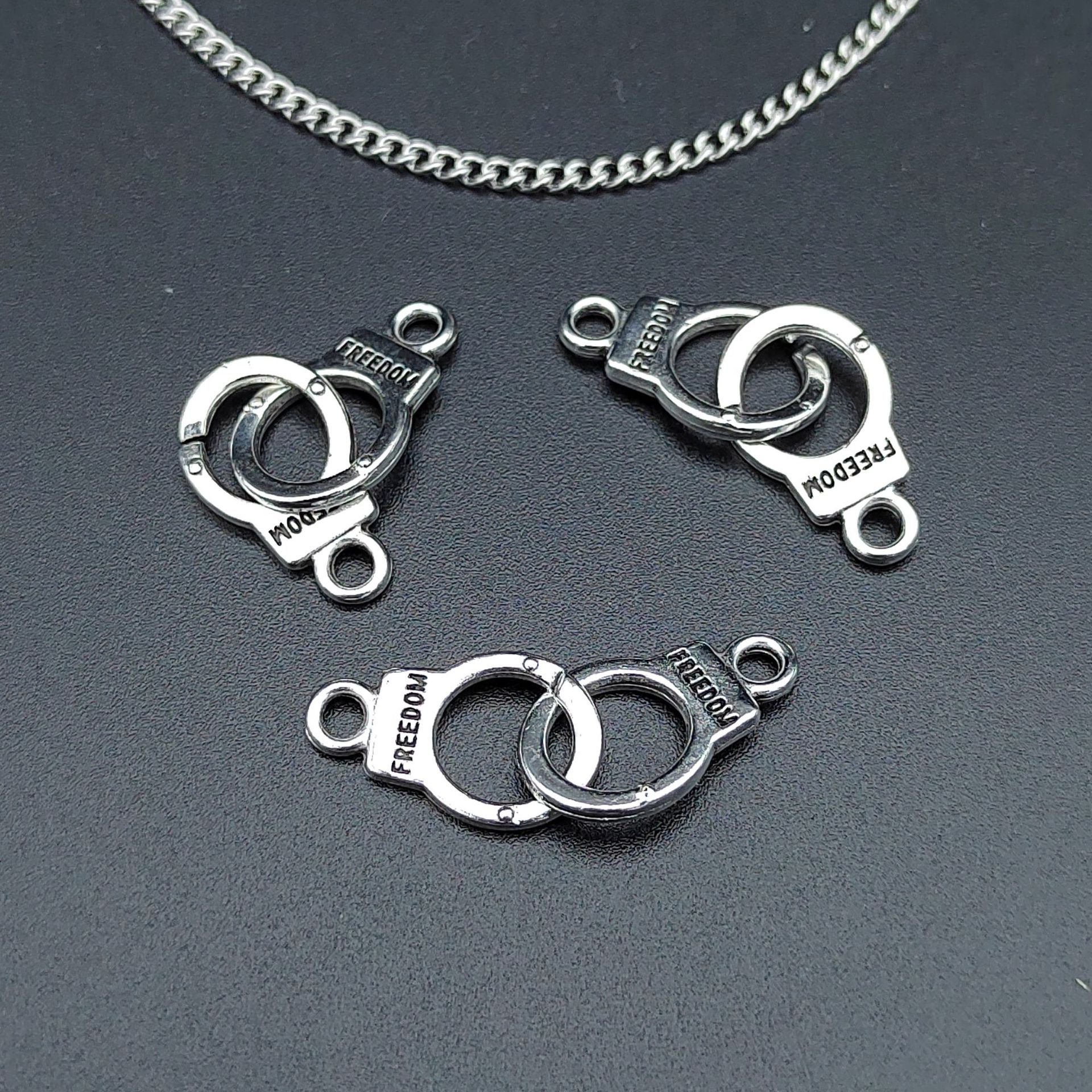 DIY alloy jewelry accessories double hanging hole size handcuffs bracelet connector multi-specification accessories silver KC gold