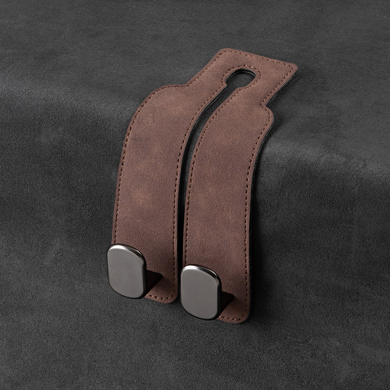 Brown-Suede Unlabeled Split Double Hook