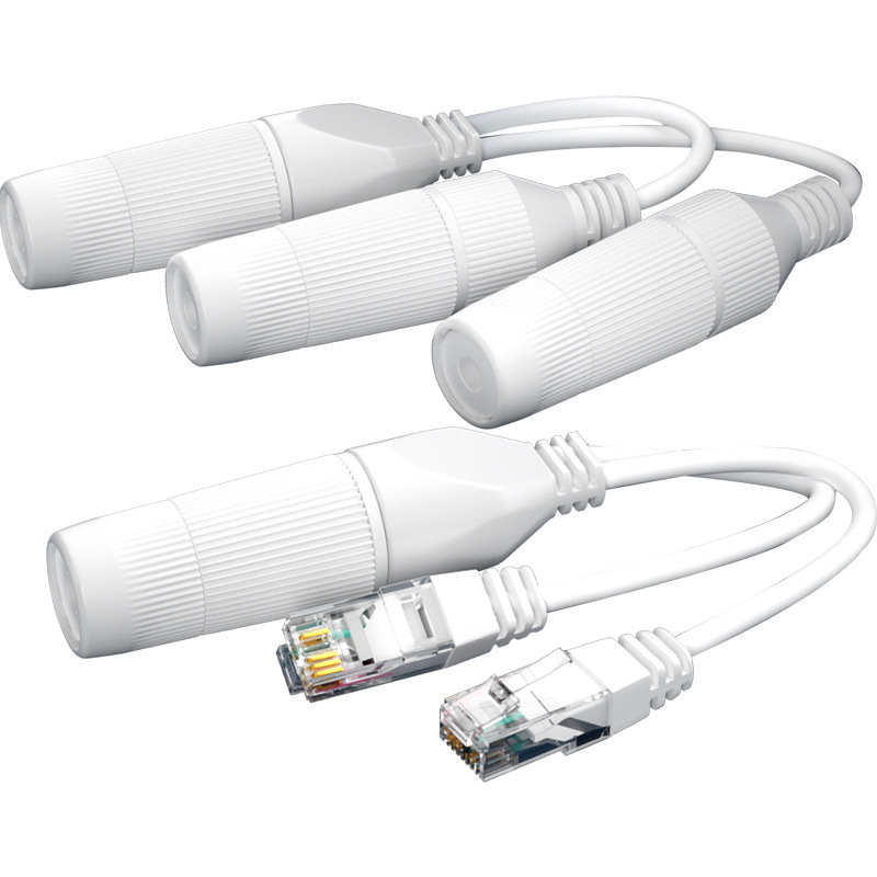 防水 Rj45 イーサネット ケーブル スプリッタ アダプタ コネクタ インターネット アクセス セパレータ Poe 監視シリーズ電源をサポート|undefined