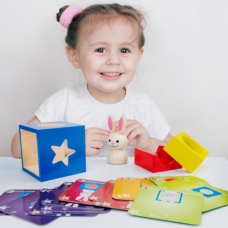 Children's Assembled Building Blocks Big Particles Day and Night Rabbit Baby Boys Early Education Educational toys Wholesale toys