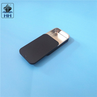 Black Storage Push-Pull Box Solid Perfume Candy Slide Cover Iron Box Drawer Mini Aromatherapy Eyebrow Soap Small Iron Box