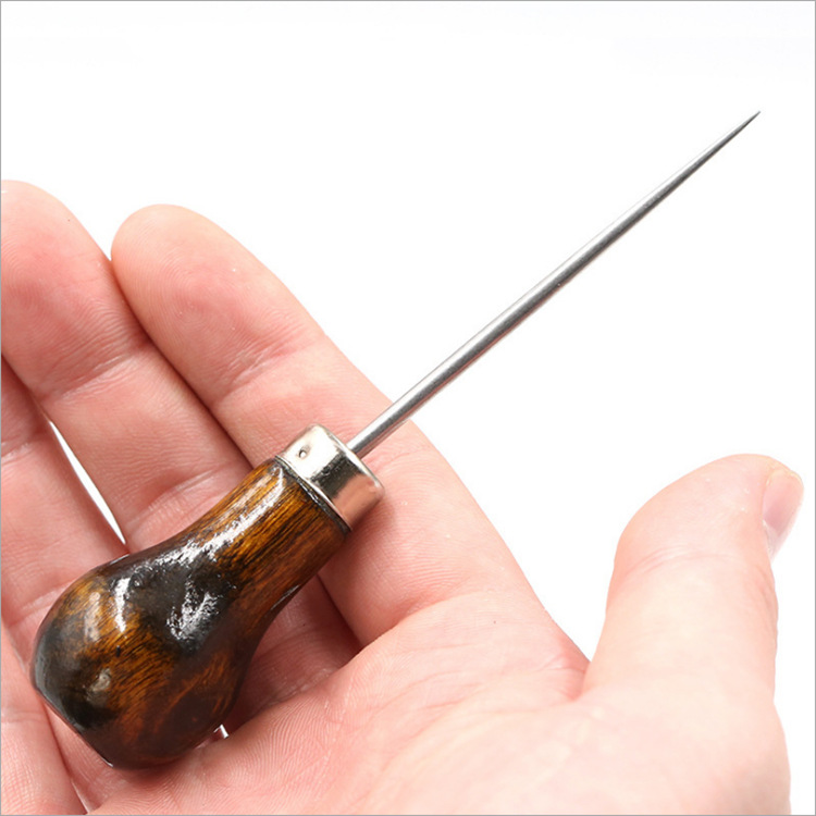 Hardened lengthened awl hard quenching needle on shoes cone straight needle red handle and hard needle small gourd