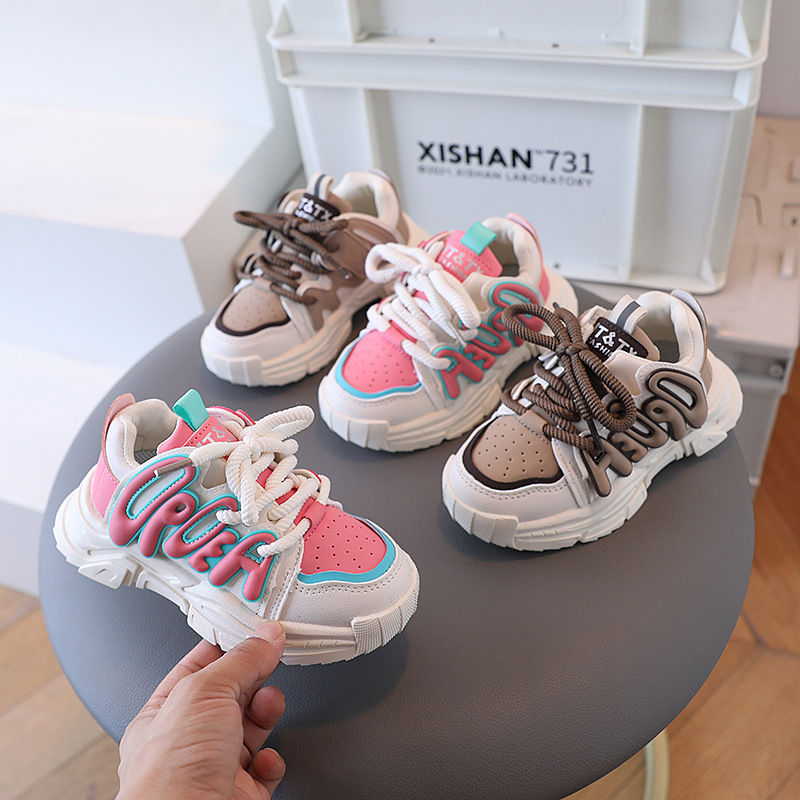2023autumn new children's sneaker Internet celebrity girl's daddy shoes boys children's shoes student shoes wholesale