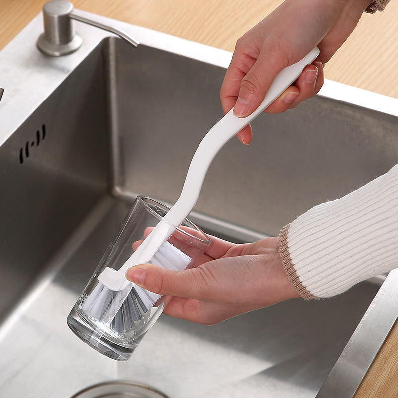 Japanese Cup brush plastic cleaning brush cleaning crayfish brush feeding bottle cleaning brush kitchen juicer cleaning artifact