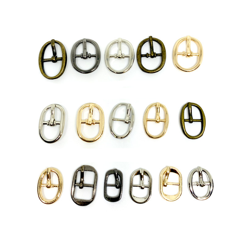 Wholesale footwear metal accessories mini alloy day buckle leather goods three oval adjustment buckle spot wholesale