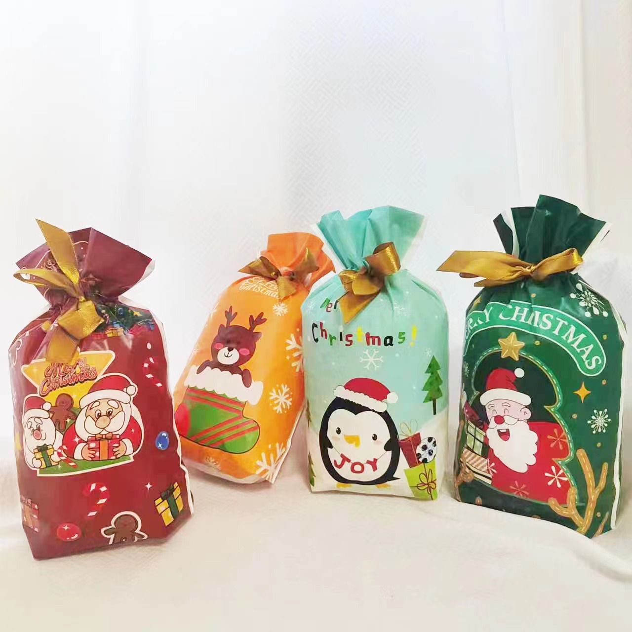 Cross-border Candy Packaging Bag Drawstring Candy Bag Snowflake Crisp Baking Bag Holiday Party Gift Packaging Bag