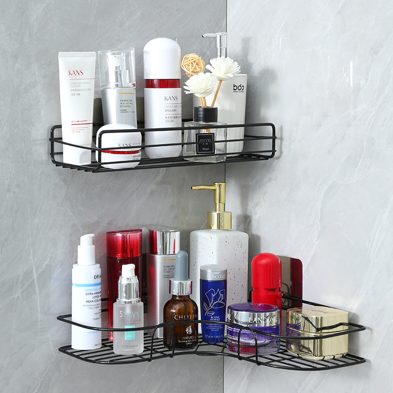 Toilet Storage Rack Toilet Toilet Hole-free Wall-mounted Tripod Bathroom Washstand Cosmetic Storage Rack