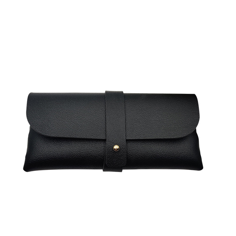 Buckle leather soft bag EVA zipper sunglasses box GM cloth bag magnetic cloud cover glasses case