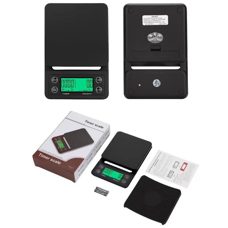 Cross-border new kitchen scale 3kg 5kg timing coffee scale precision food scale small portable gram scale
