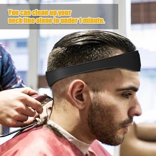 Cross-border Explosion Style Curved Silicone Barber Belt Neckline Shaving Template and Hair Trimming Guide Barber Tool