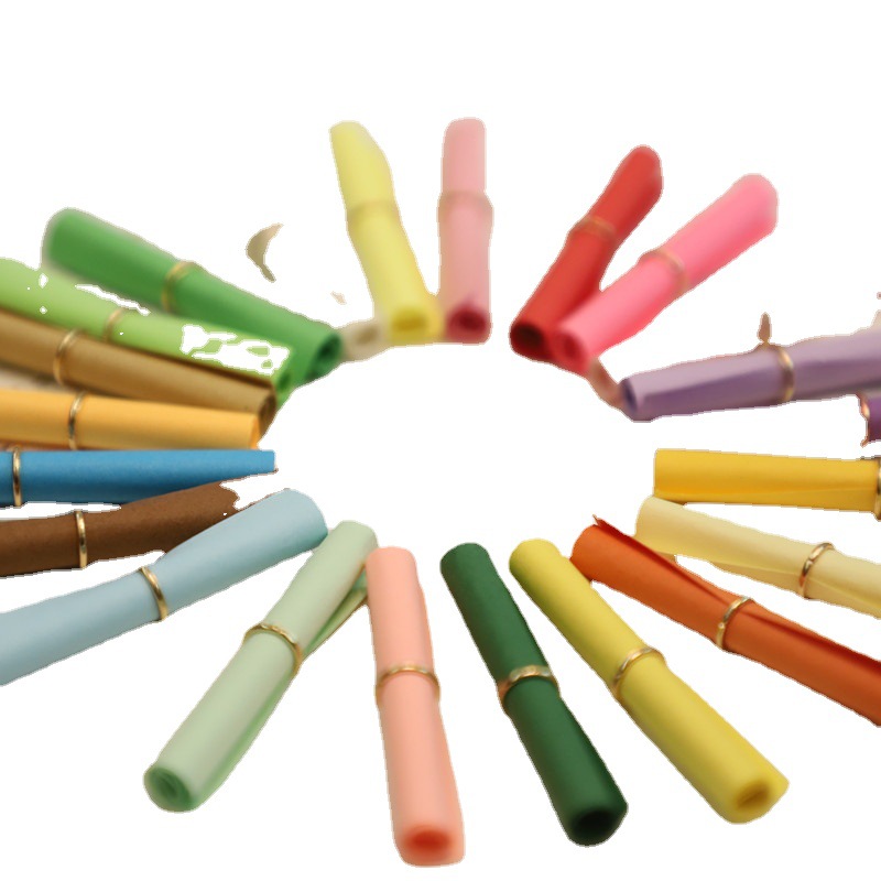 Colorful wishing small paper roll creative love letter wish note Love capsule letter sign wishing bottle stars multicolor