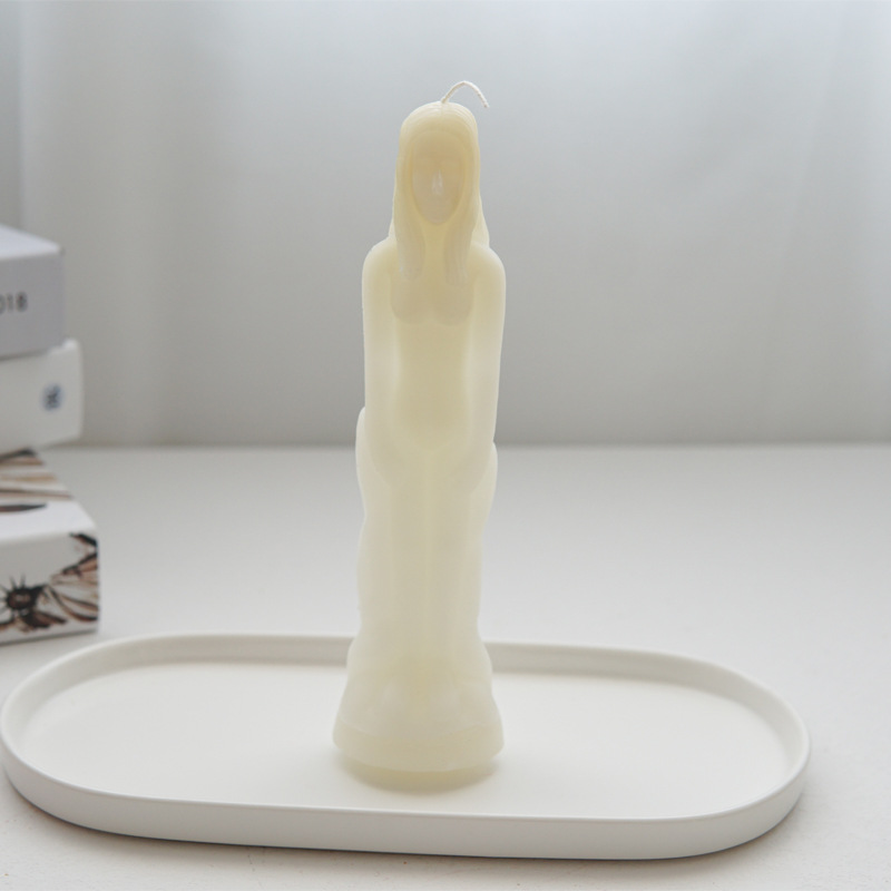 Paraffin Wax White Woman Candle