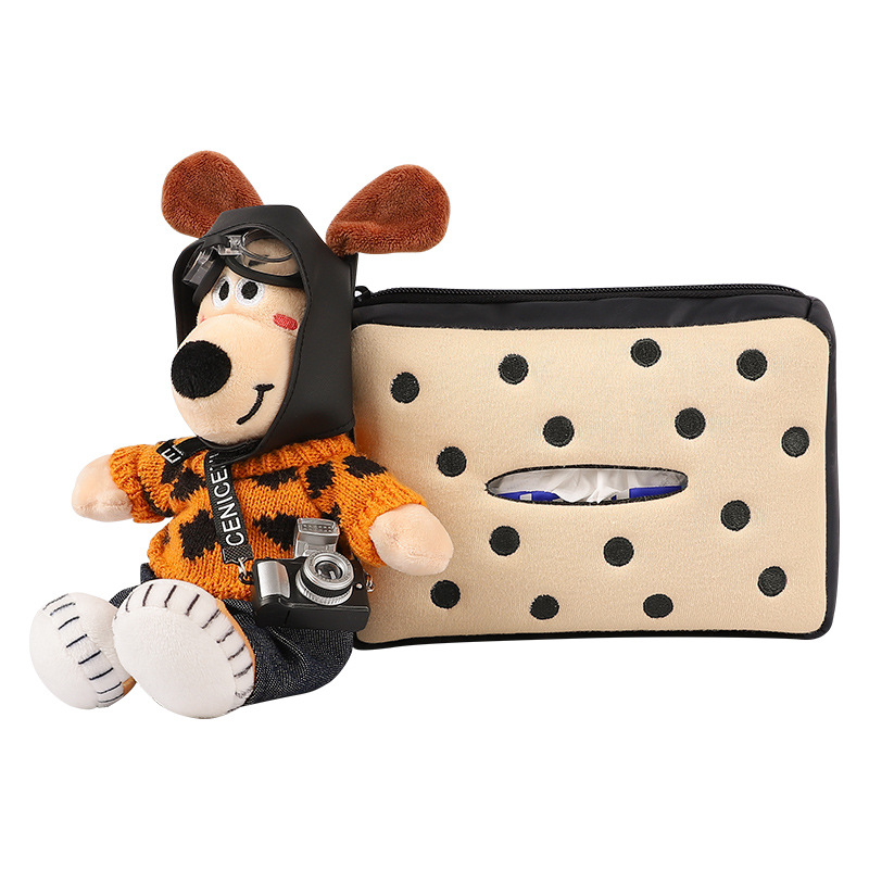 Car tissue box hanging creative car seat back tissue box cartoon cute car decoration supplies