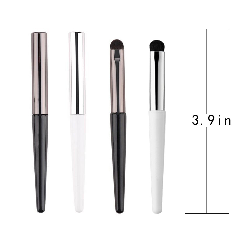 fil931 Wooden Handle Round Head Lip Brush Portable Beauty Makeup Tool small size Makeup Brush with Cover Customization