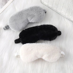Shading Sleep Comfortable Skin-Friendly Rabbit Hair Eye Mask Plush Eye Mask in stock Cute Home Eye Mask Special for Sleep